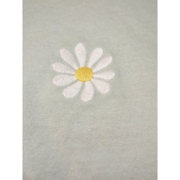 Hollister M Daisy Light Green Crewneck Crop Top Tee - Picture 2 of 3